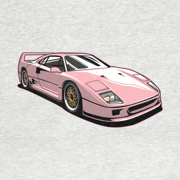 Ferrari f40 pink liberty walk Pink Floyd by ASAKDESIGNS